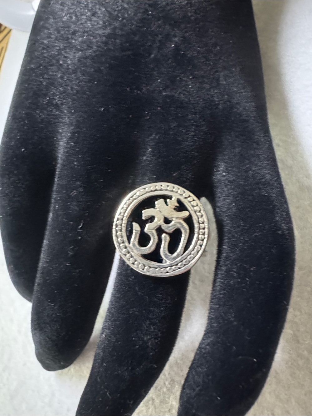 Sterling Silver Om Symbol Ring - Statement Spiritual Jewelry